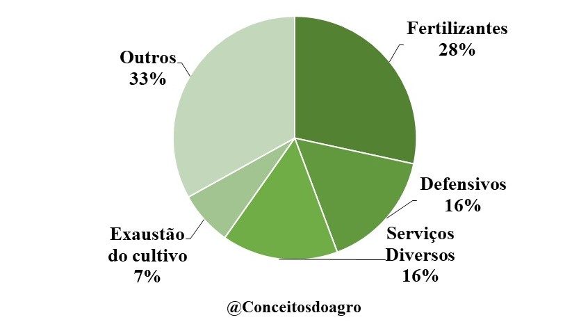 Custo de produção da laranja em Minas Gerais para o ano de 2021.